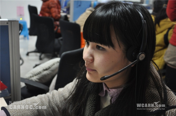 圖:西藏航空呼叫中心員工張歡