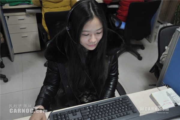 圖:西藏航空呼叫中心員工張歡